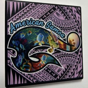 American Samoa souvenir tile with tropical fish