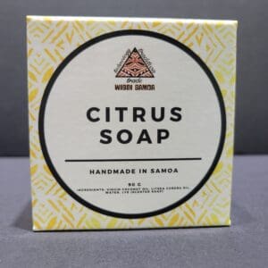 Handmade Samoan citrus soap box