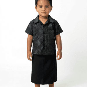 KIDS ELEI BUTTON DOWN SHIRT - BLACK