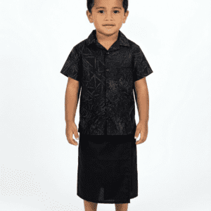 KIDS ELEI BUTTON DOWN SHIRT - BLACK